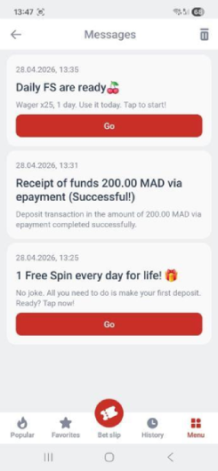 مراجعة Megapari: deposit