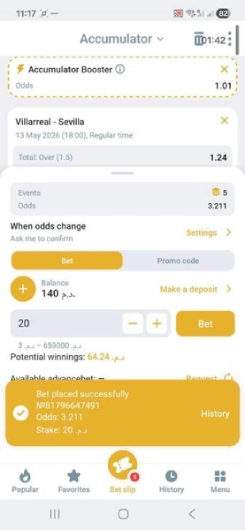 Melbet accumulator bet